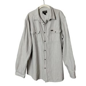 Guide Series Gander Mountain XL Tall Light Grey Thick Flannel Shirt or Shacket